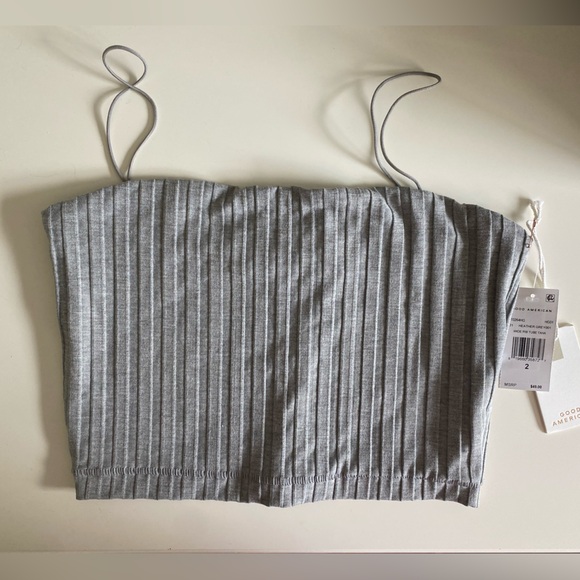 Good American Heather Grey Ribbed Tank - Picture 1 of 5